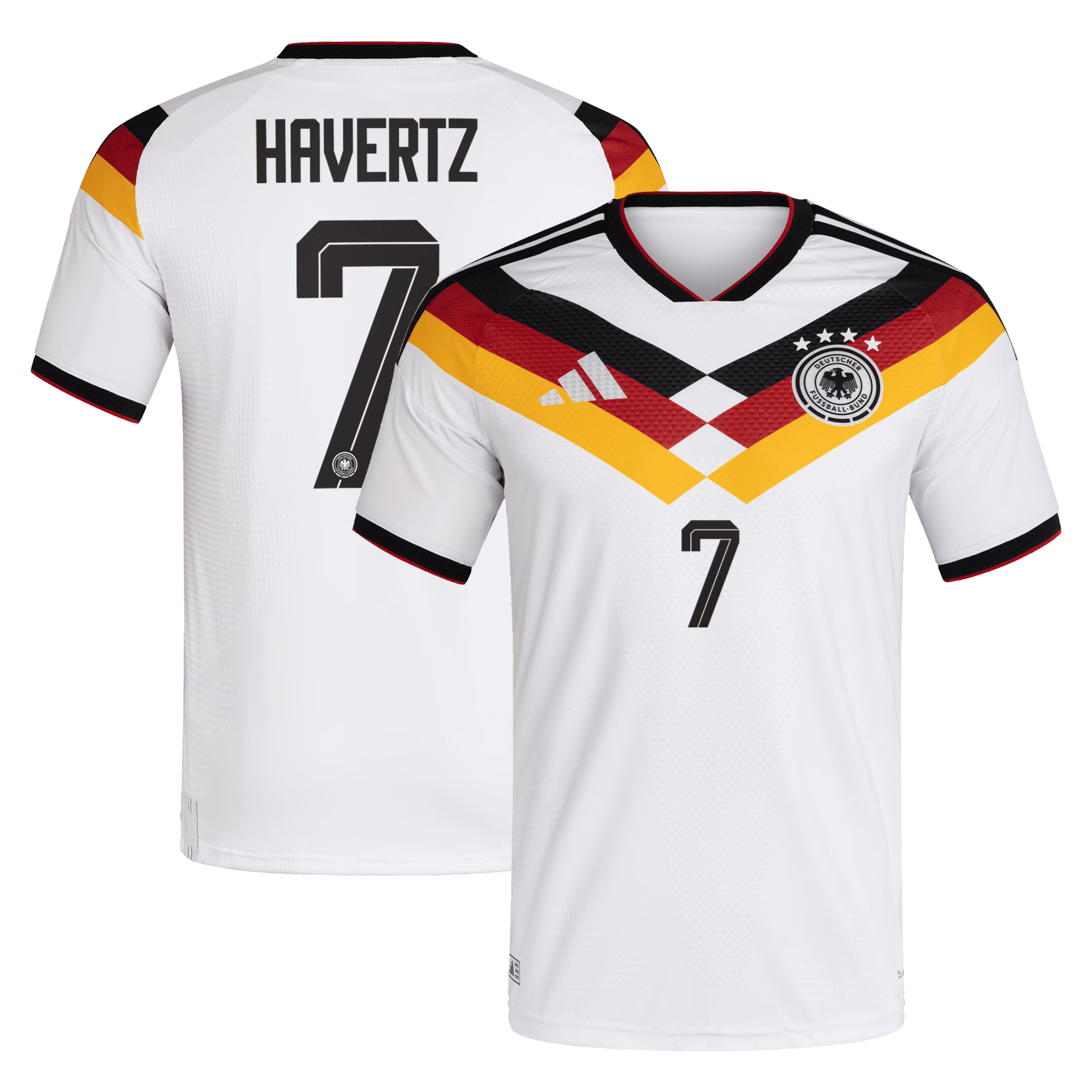 adidas Germany National Team 2026 Home Player Edition Jersey – Kai Havertz #7 – White/Black/Gold
