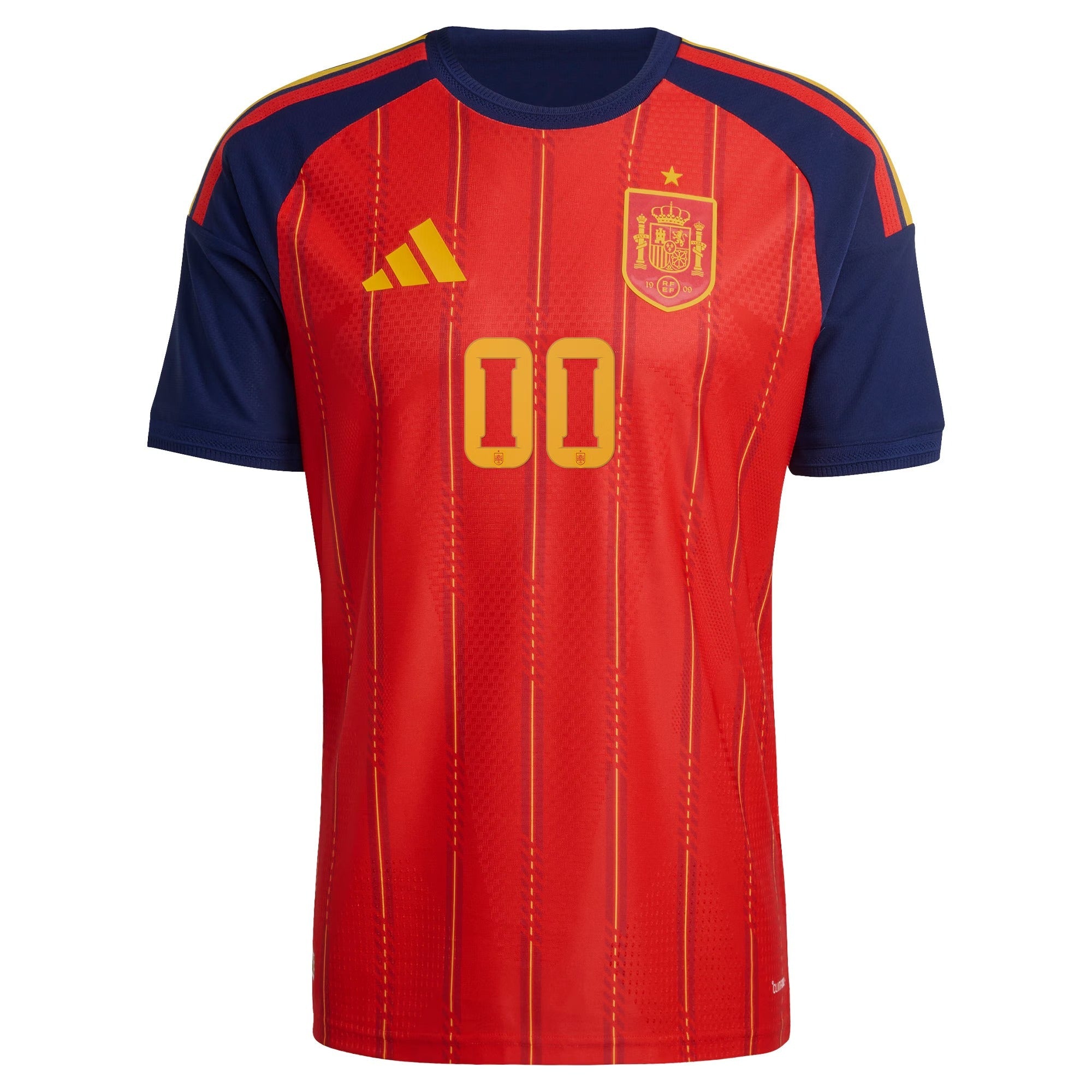 adidas Spain National Team 2026 Home Player Edition Custom Jersey – Red/Yellow - Jersey Teams World