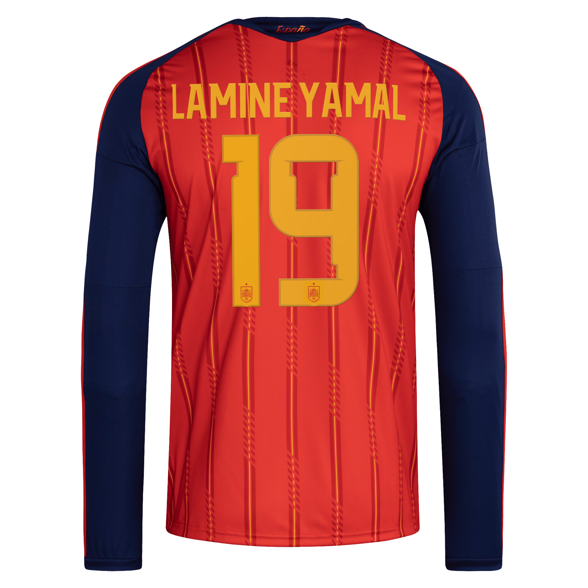 adidas Spain National Team 2026 Home Supporter Edition Long Sleeve Jersey – Lamine Yamal #19 – Red - Jersey Teams World