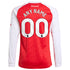 Back view of Arsenal 2026 home Adidas Custom jersey with long white sleeves and customizable name and number