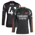 Arsenal adidas Away Shirt 2024-25 - Long Sleeve with Rice 41 printing Jersey - Black
