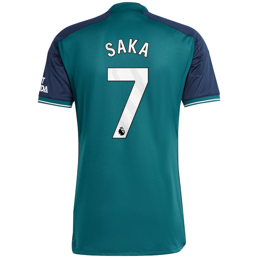 Bukayo Saka Arsenal adidas 2023/24 Third Player Jersey - Green - Jersey Teams World