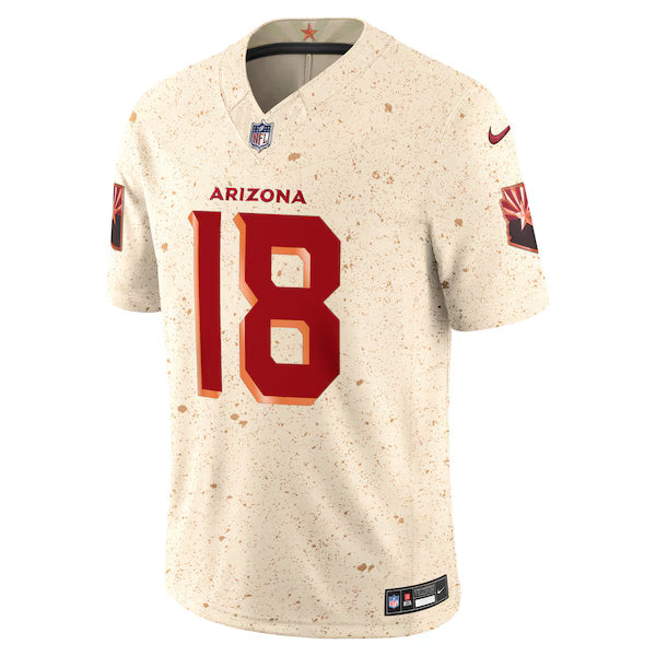 Marvin Harrison Jr. Arizona Cardinals Nike 2025 Rivalries Collection Stitched Limited Jersey - Natural