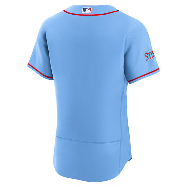 St. Louis Cardinals Nike Alternate Sponsor Patch Authentic Jersey - Light Blue