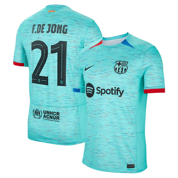 Frenkie de Jong Barcelona Nike 2023/24 Third Jersey - Aqua
