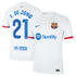 Frenkie de Jong Barcelona Nike 2023/24 Away Jersey - White