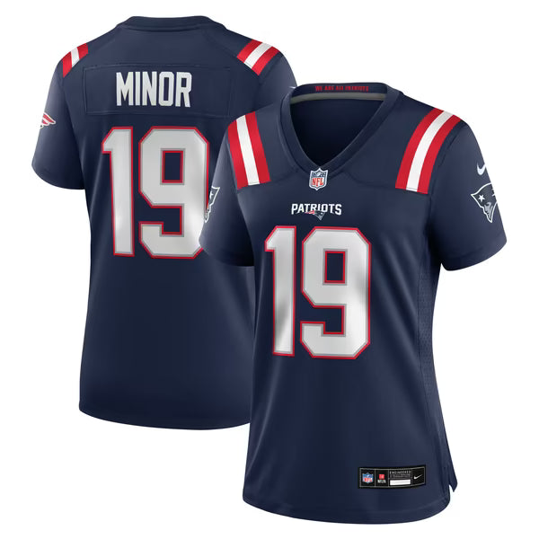 Kobee Minor New England Patriots Nike Women's Team Game Jersey - Navy