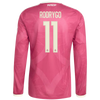 Rodrygo Real Madrid adidas 2026/27 Third Replica Long Sleeve Jersey - Pink