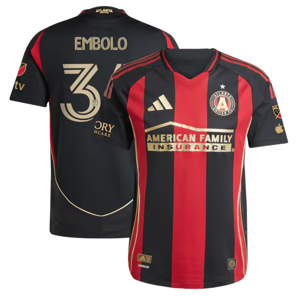 Breel Embolo Atlanta United FC adidas 2025 The Connector On-Field Authentic Jersey – Black