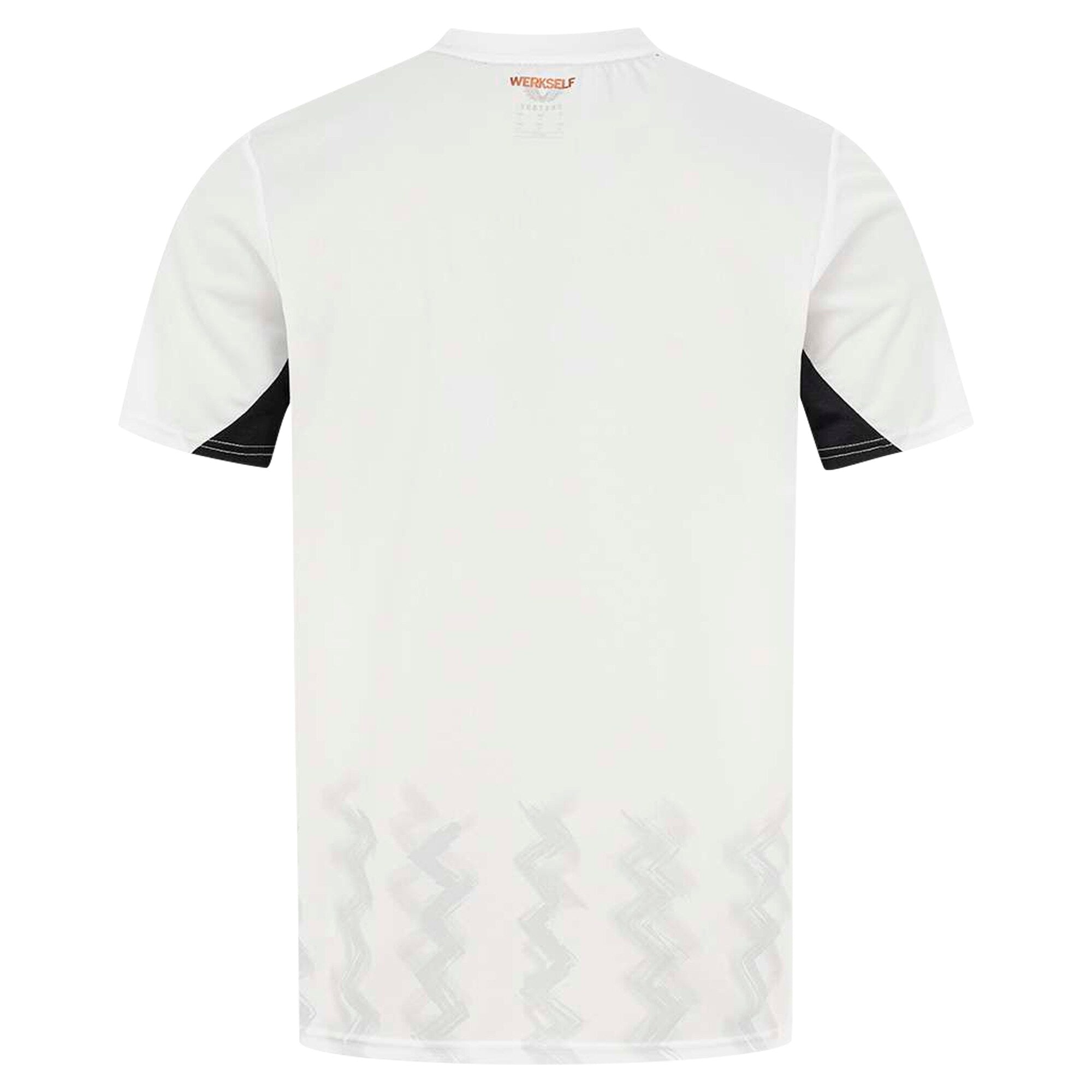 Back view of Bayer Leverkusen 2024-25 away jersey by Castore in white with black sleeve details