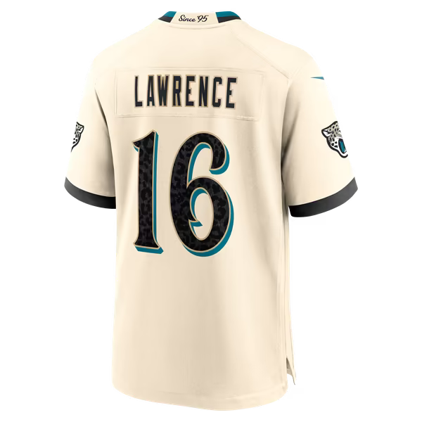 Trevor Lawrence Jacksonville Jaguars Nike 2026 Rivalries Collection Game Jersey - Natural