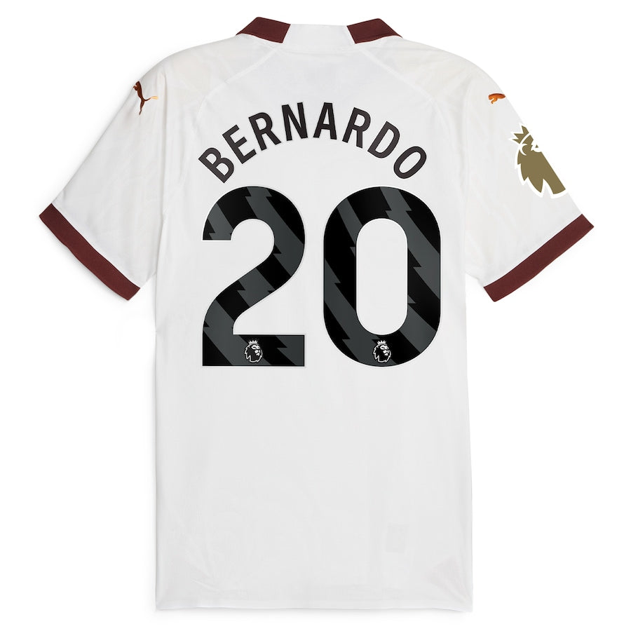 Bernardo Silva Manchester City Puma 2023/24 Away  Jersey - White - Jersey Teams World
