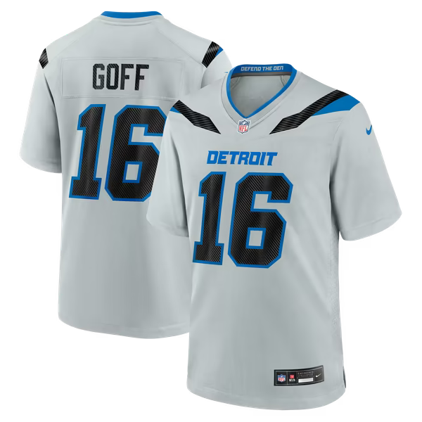 Jared Goff Detroit Lions Nike 2026 Rivalries Collection Game Jersey - Silver