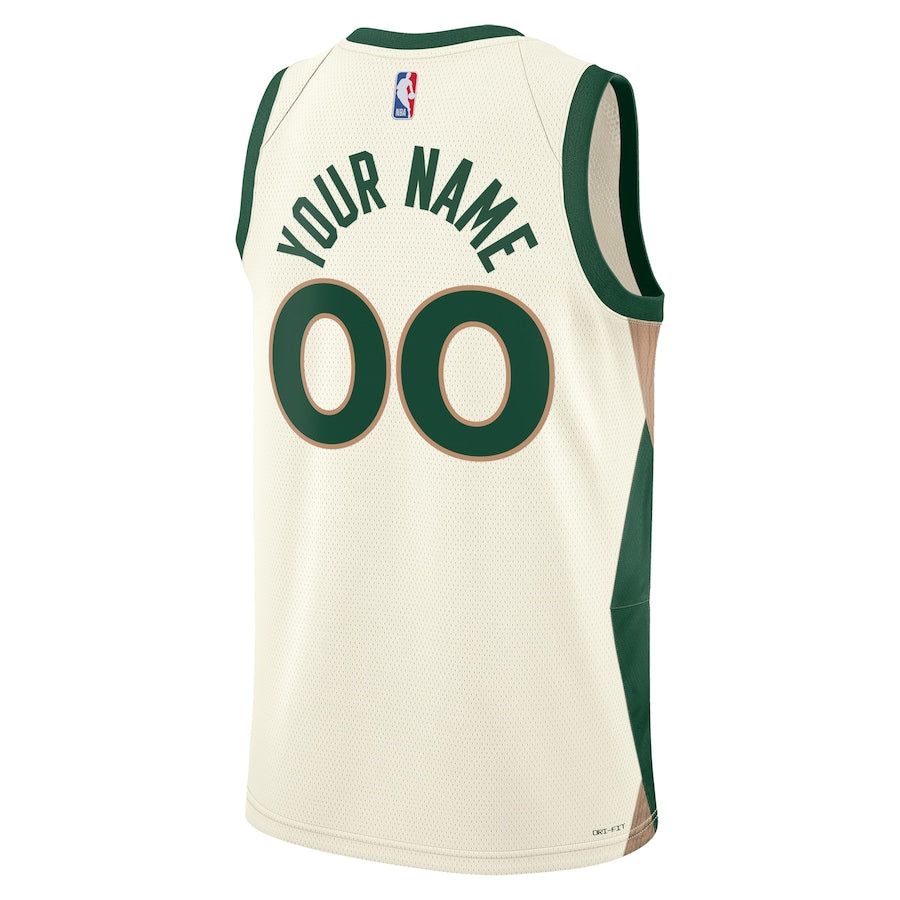 Boston Celtics Nike Unisex 2023/24 Custom Swingman Jersey - White - City Edition - Jersey Teams World