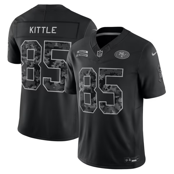 George Kittle San Francisco 49ers Nike 2026 Salute to Service Stitched Limited Jersey - Black