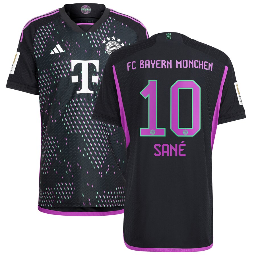 Leroy Sané Bayern Munich adidas 2023/24 Away Player Jersey - Black