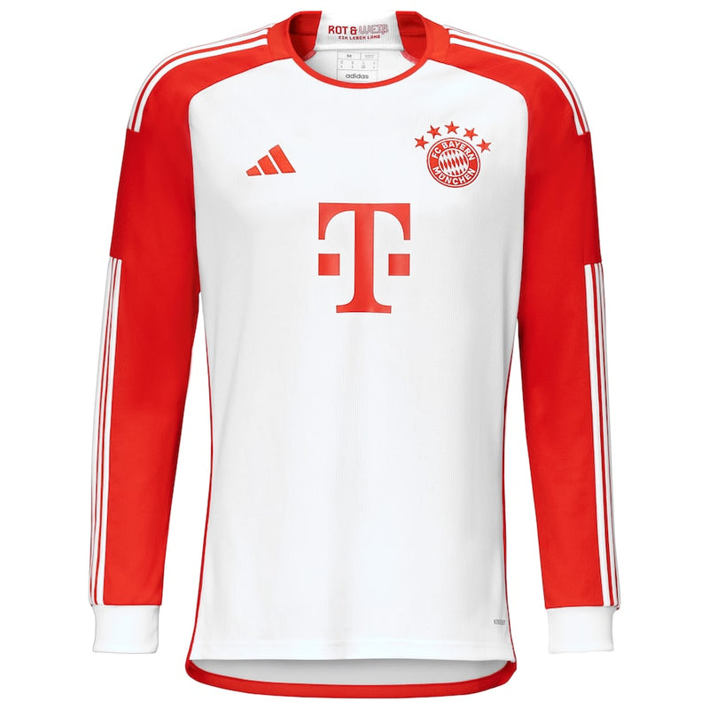 Bayern Munich adidas 2023/24 Home Custom Long Sleeve Jersey - White