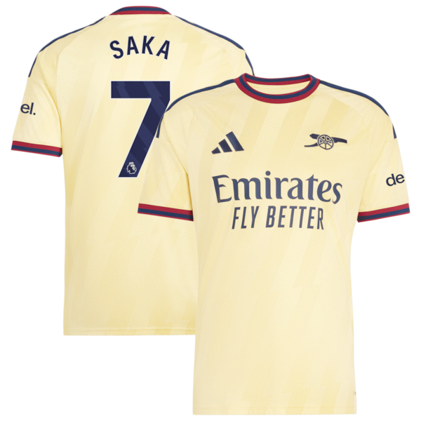 Bukayo Saka Arsenal adidas 2026/27 Third Replica Jersey - Yellow
