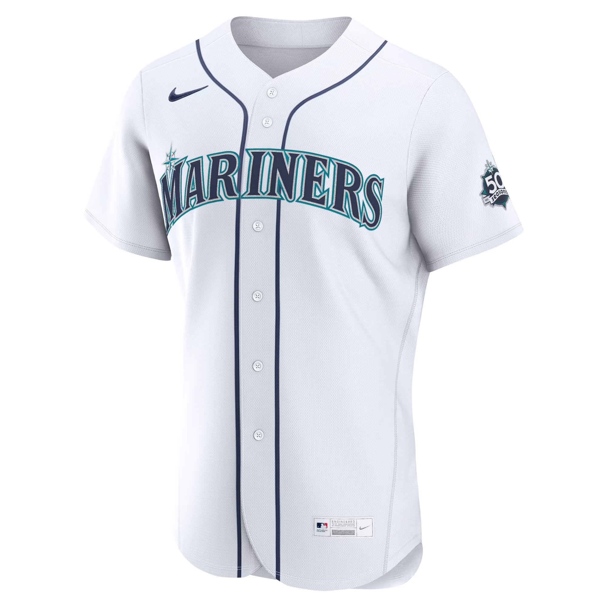 Bryan Woo Seattle Mariners Nike Home 50th Season Authentic Jersey - White