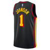 Jalen Johnson Atlanta Hawks Jordan Brand Unisex Swingman Jersey - Statement Edition - Black