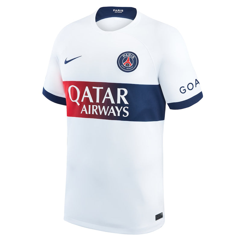 Paris Saint-Germain Nike 2023/24 Away Stadium Jersey - White