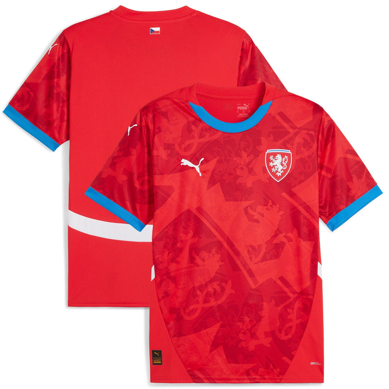 Czech Republic Puma Home Shirt 2024 Custom Jersey - Red