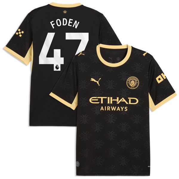 Phil Foden Manchester City Puma 2026/27 Away Replica Jersey - Black