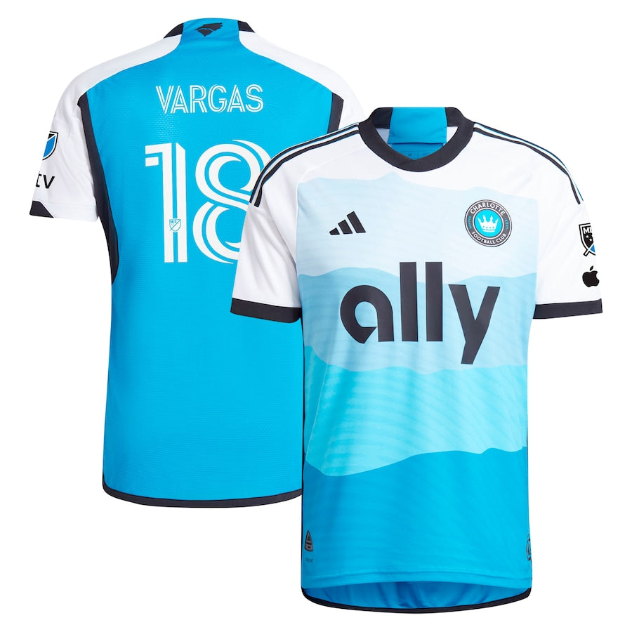 Kerwin Vargas Charlotte FC adidas 2024 The Carolina Kit: Explore Authentic Player Jersey - Blue - Jersey Teams World