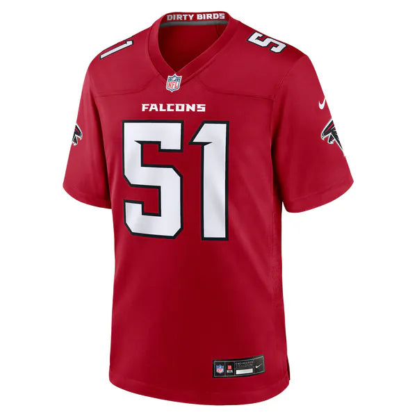 Jared Ivey Atlanta Falcons Nike Team Game Jersey - Red