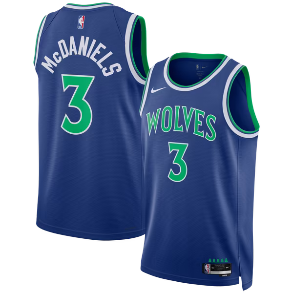 Jaden McDaniels Minnesota Timberwolves Nike Unisex Swingman Jersey - Icon Edition - Blue