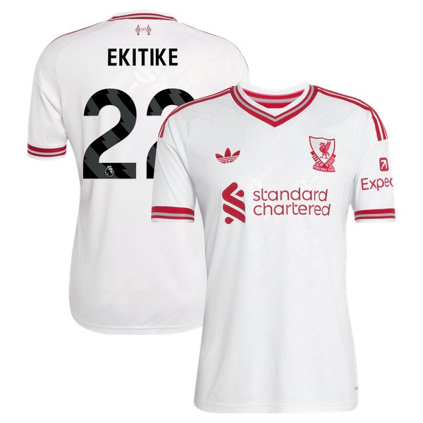 Hugo Ekitike Liverpool adidas 2026/27 Away Replica Jersey - White