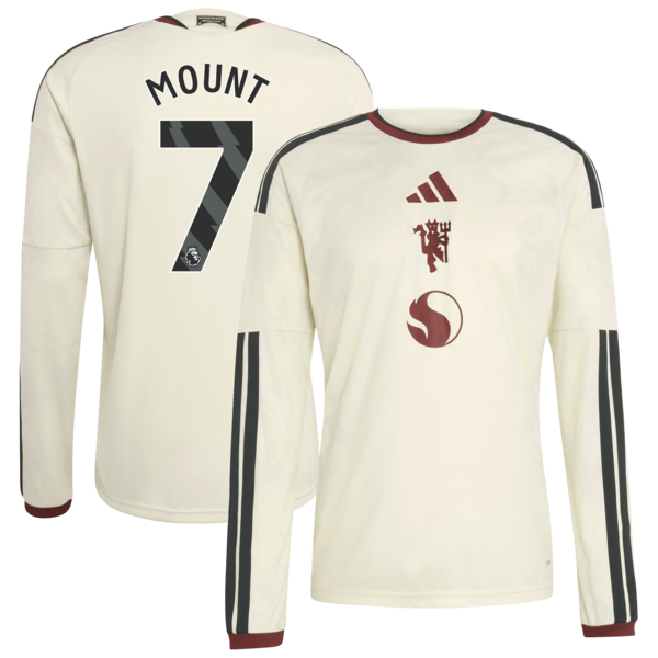 Mason Mount Manchester United adidas 2026/27 Third Replica Long Sleeve Jersey - Cream