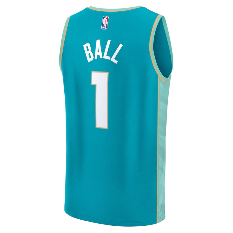 LaMelo Ball Charlotte Hornets Fanatics Branded unisex 2023/24 Fast Break Jersey - Teal - City Edition