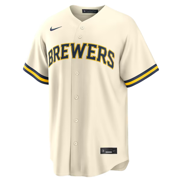 Jacob Misiorowski Milwaukee Brewers Nike Home Replica Jersey - Cream