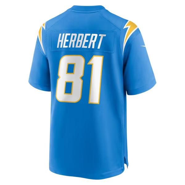 Patrick Herbert Los Angeles Chargers Nike Team Game Jersey - Powder Blue