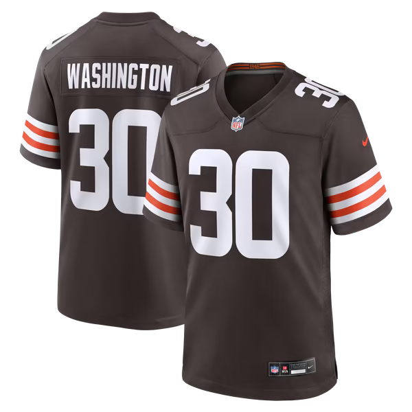 Zion Washington Cleveland Browns Nike Team Game Jersey - Brown