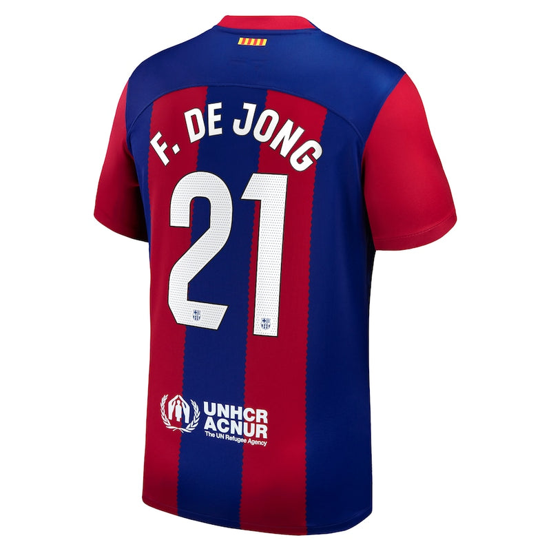 Frenkie de Jong Barcelona Nike 2023/24 Home Jersey - Royal