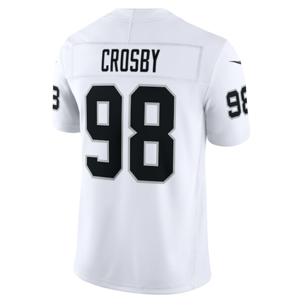 Maxx Crosby Las Vegas Raiders Nike Vapor F.U.S.E. Stitched Limited Jersey - White