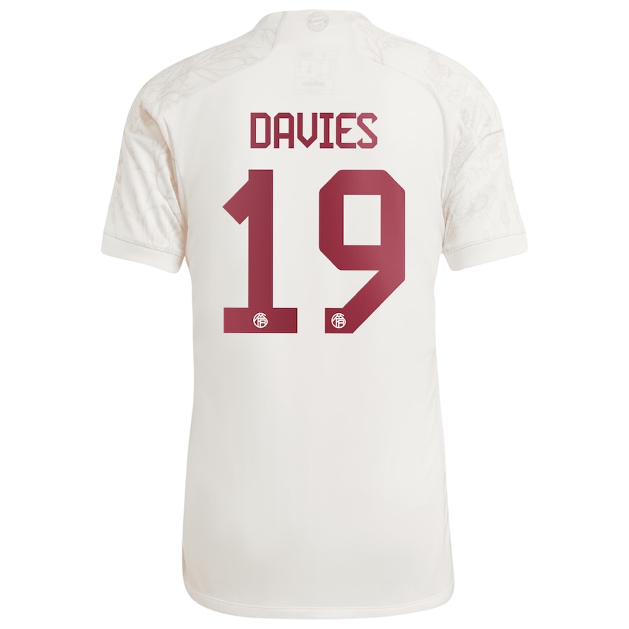 Alphonso Davies Bayern Munich adidas 2023/24 Third Jersey - White - Jersey Teams World