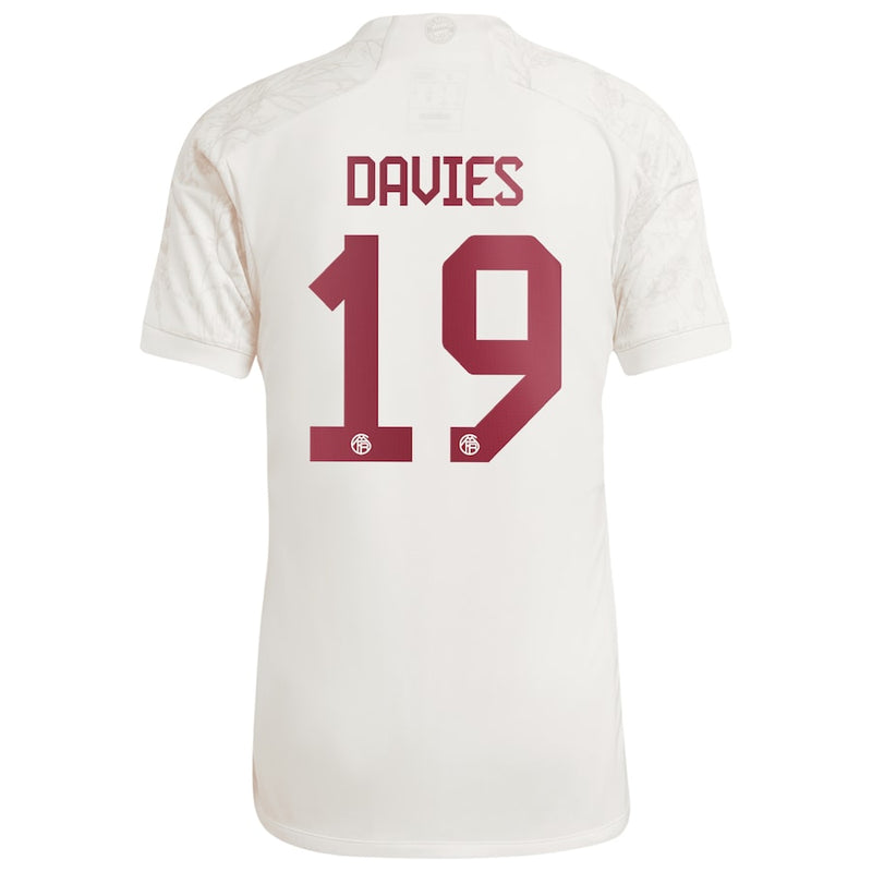 Alphonso Davies Bayern Munich adidas 2023/24 Third Jersey - White