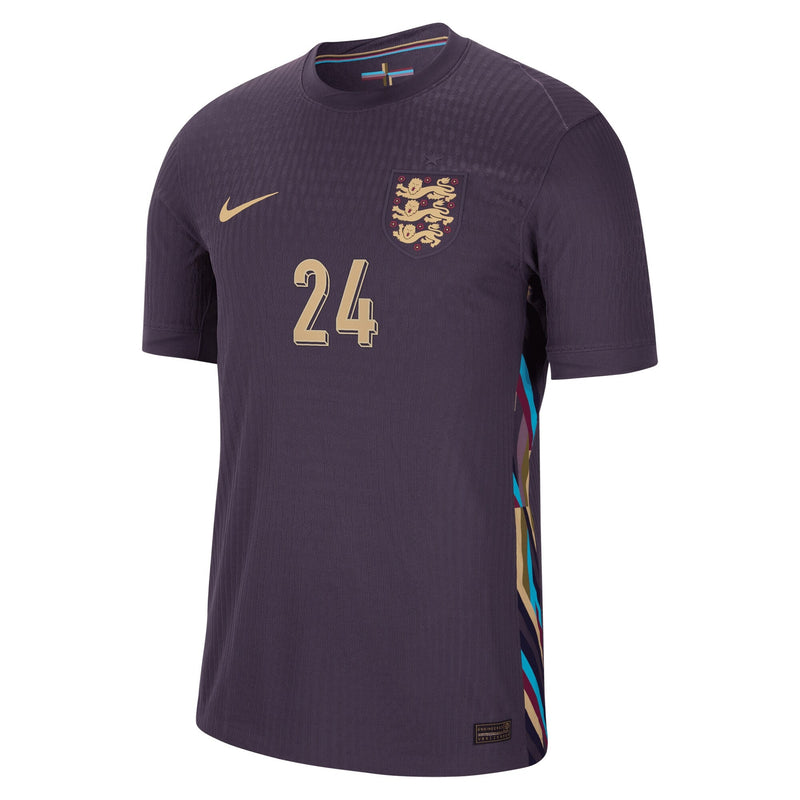 England Nike Dri Fit Adv Away Match Shirt 2024 with Palmer 24 printing Jersey - Purple