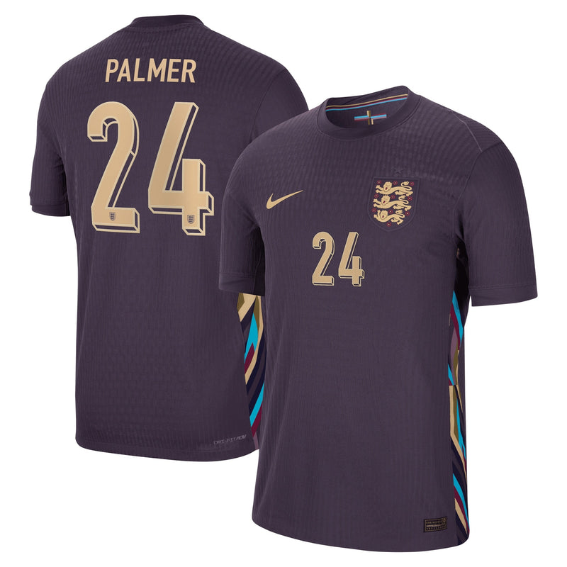 England Nike Dri Fit Adv Away Match Shirt 2024 with Palmer 24 printing Jersey - Purple