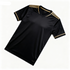 Men's Elite Knight Soccer Jersey - Black with Gold Stripe Performance Fit