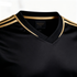 Men's Elite Knight Soccer Jersey - Black with Gold Stripe Performance Fit