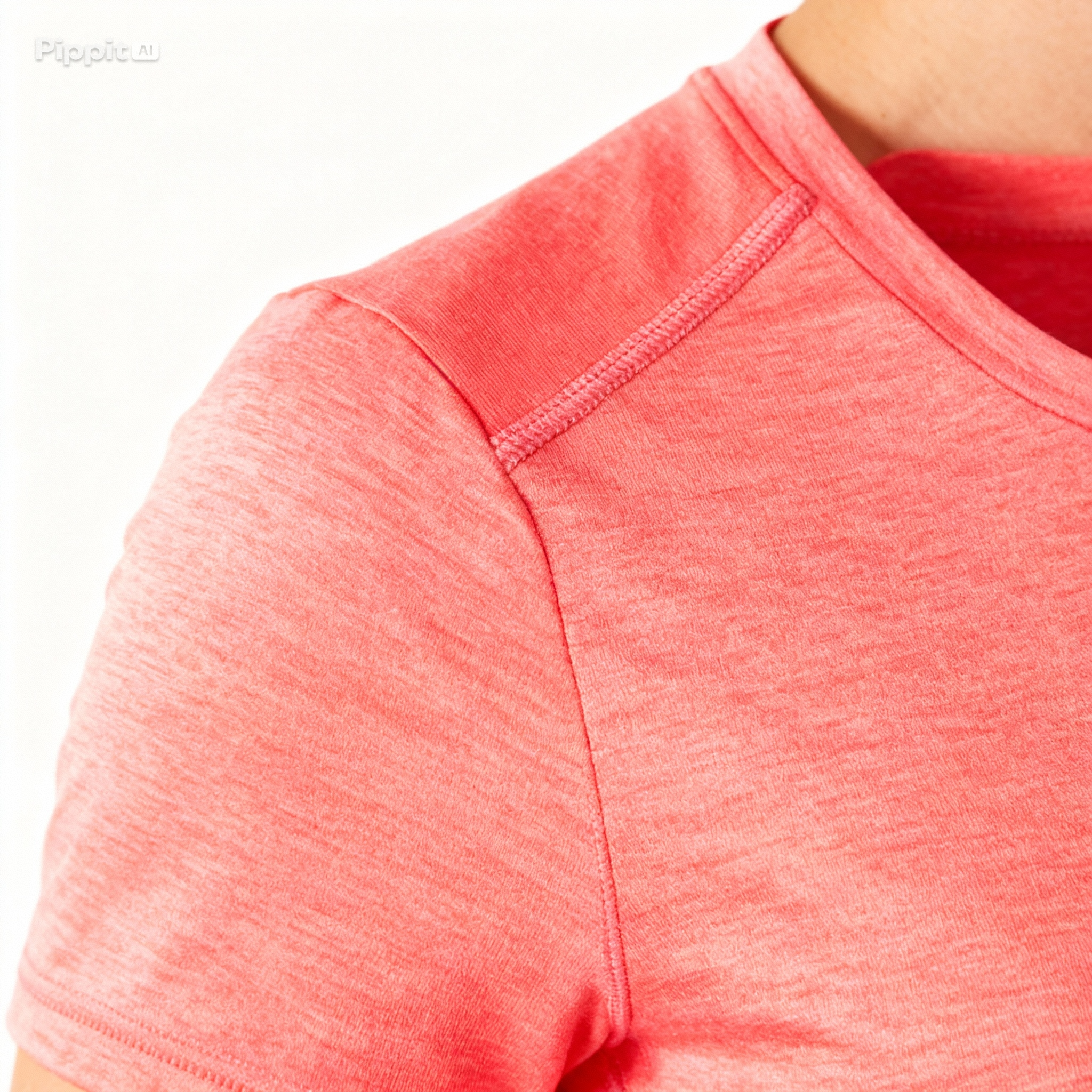 Women's Core-Light Running Shirt - Coral Red Heathered Performance Tee