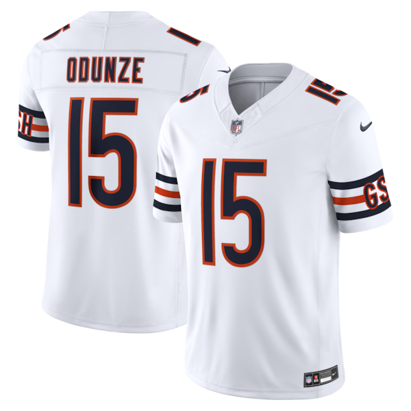 Rome Odunze Chicago Bears Nike Vapor F.U.S.E. Stitched Limited Jersey - White