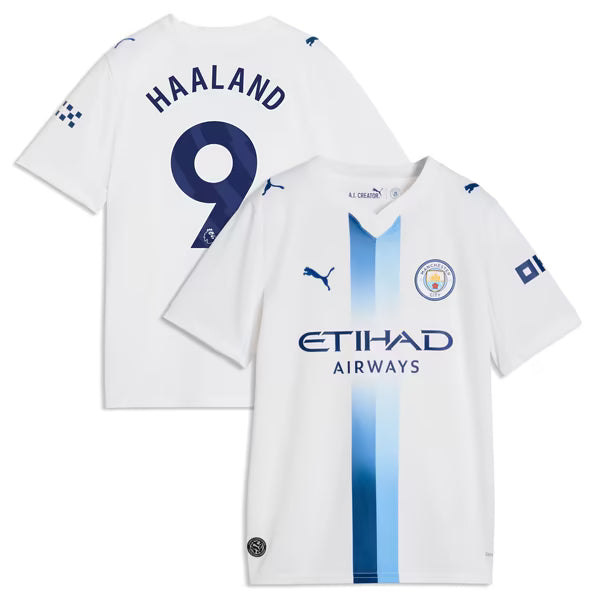 Erling Haaland Manchester City Puma Youth 2026/27 Third Replica Jersey - White