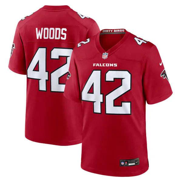 Josh Woods Atlanta Falcons Nike Team Game Jersey - Red