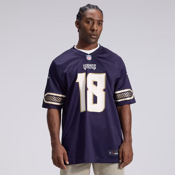 Justin Jefferson Minnesota Vikings Nike 2026 Rivalries Collection Game Jersey - Purple