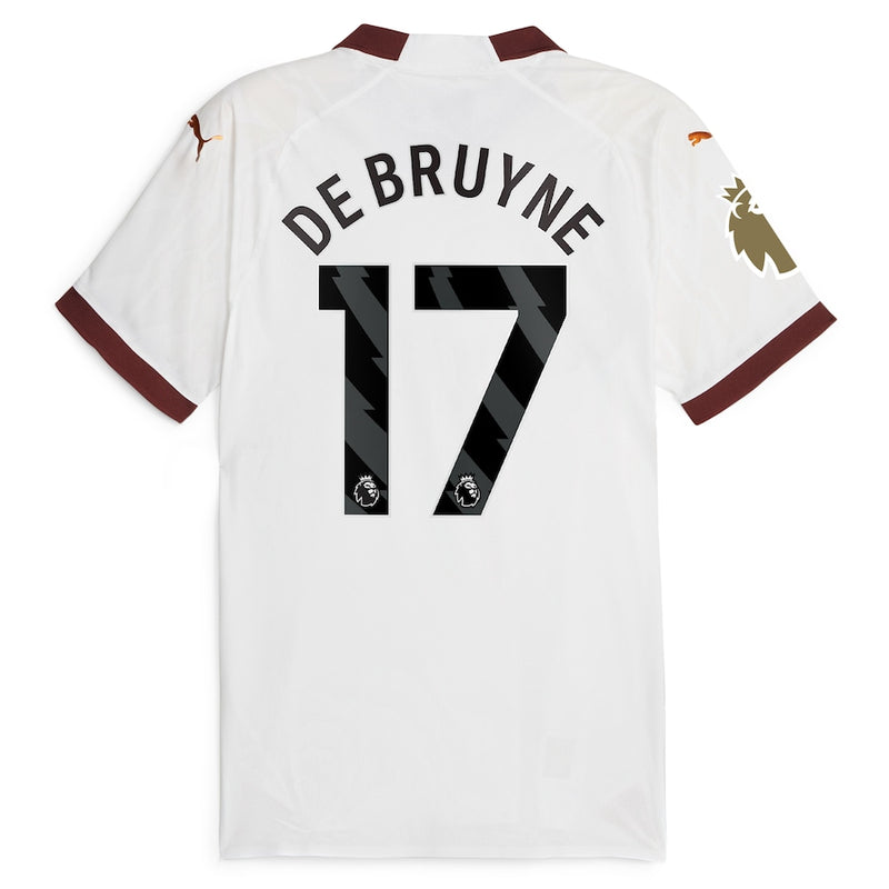 Kevin De Bruyne Manchester City Puma 2023/24 Away Jersey - White